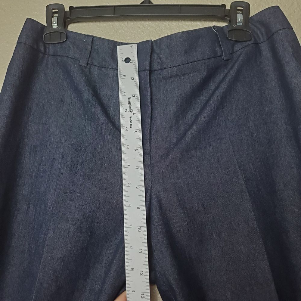 Chico's Straight ankle-length dress pants size 15 "L" women's navy blue zipper‎ - Picture 5 of 10